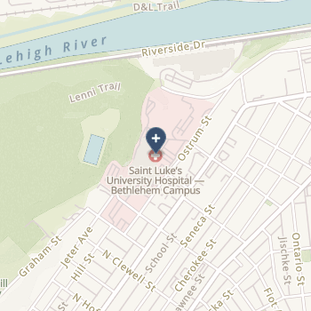 St Luke's Hospital Bethlehem on map