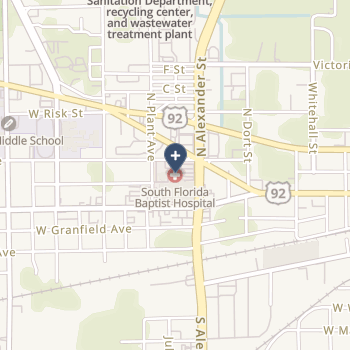 South Florida Baptist Hospital on map