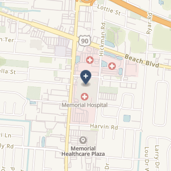 Memorial Hospital Jacksonville on map