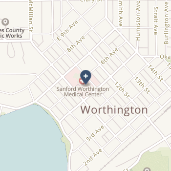 Sanford Worthington Medical Center on map