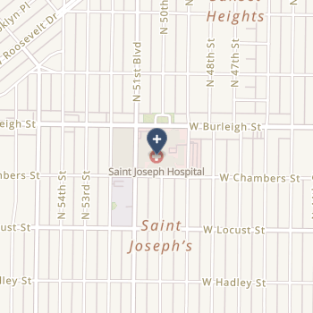 Wheaton Franciscan - St Joseph on map