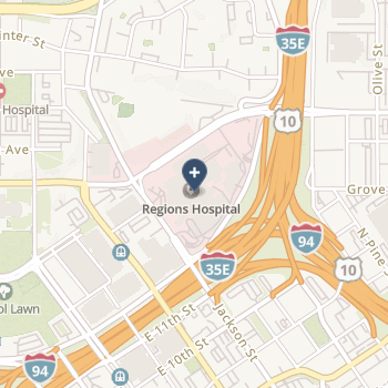 Regions Hospital on map
