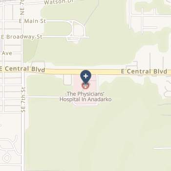 The Physicians' Hospital In Anadarko on map