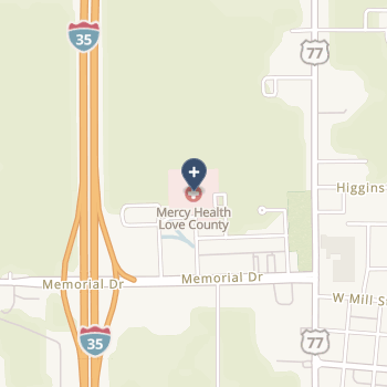 Mercy Health Love County on map