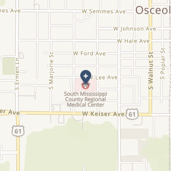 South Missississpi County Regional Medical Center on map