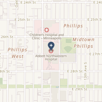 Abbott Northwestern Hospital on map