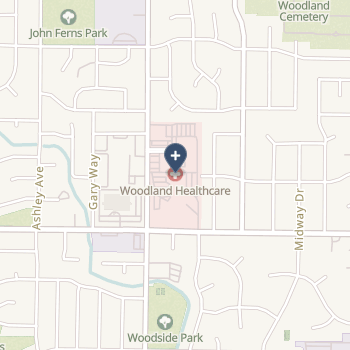 Woodland Memorial Hospital on map