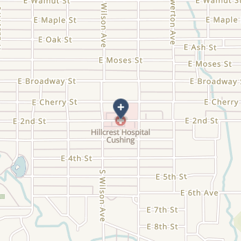 Hillcrest Hospital Cushing on map