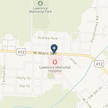 Lawrence Memorial Hospital on map