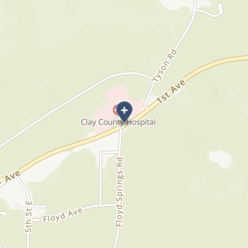 Clay County Hospital on map