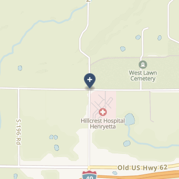 Hillcrest Hospital Henryetta on map