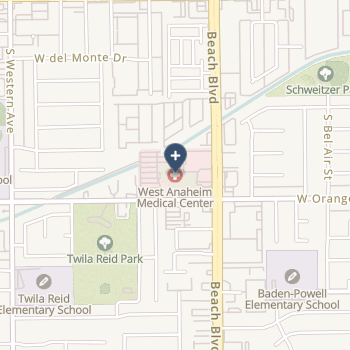 West Anaheim Medical Center on map