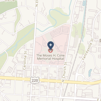 The Moses h Cone Memorial Hospital on map