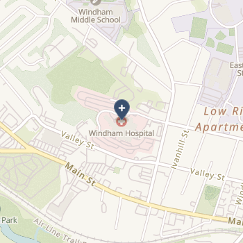 Windham Comm Mem Hosp & Hatch Hosp on map