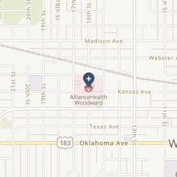 Alliancehealth Woodward on map