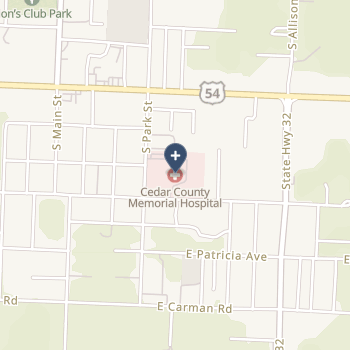 Cedar County Memorial Hospital on map