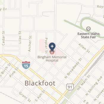 Bingham Memorial Hospital on map