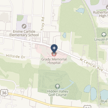 Grady Memorial Hospital on map