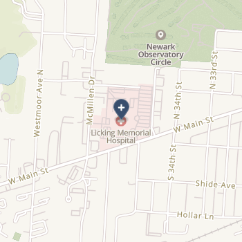 Licking Memorial Hospital on map