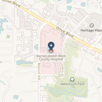Barnes-Jewish West County Hospital on map