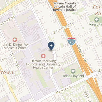 Detroit Receiving Hospital & Univ Health Center on map