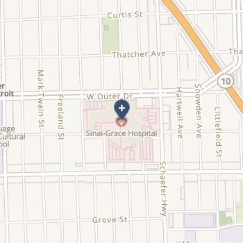 Sinai-Grace Hospital on map