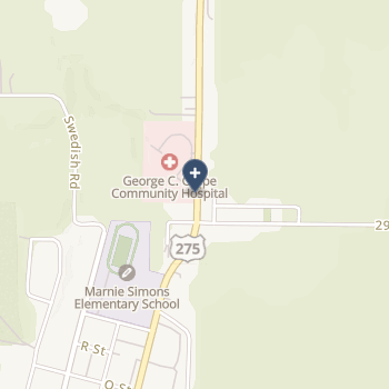 George c Grape Community Hospital on map