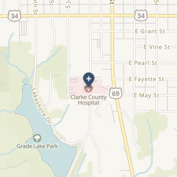 Clarke County Hospital on map