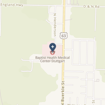 Baptist Health Medical Center-Stuttgart on map