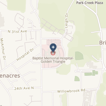 Baptist Mem Hosp/ Golden Triangle Inc on map