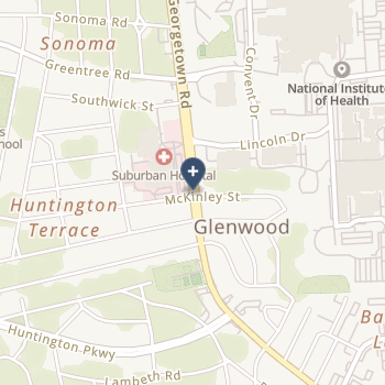 Suburban Hospital on map