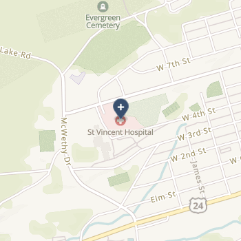 St Vincent Hospital General District on map