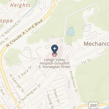 Lehigh Valley Hospital-Schuylkill E. Norwegian Str on map