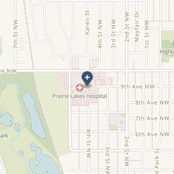 Prairie Lakes Hospital on map