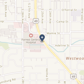 Forrest General Hospital on map